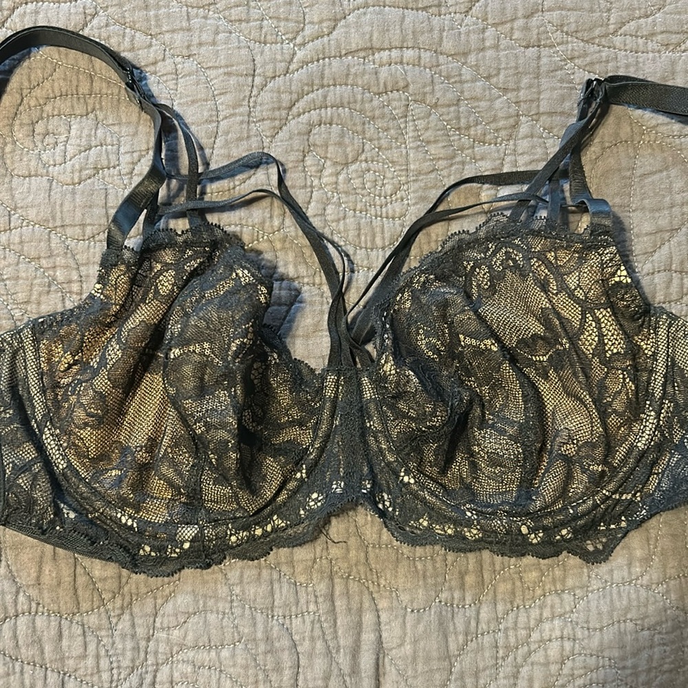 Adore Me black lace bra